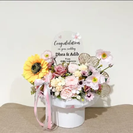 Bloom Box Akrilik Ucapan Wedding Bandung Kidul